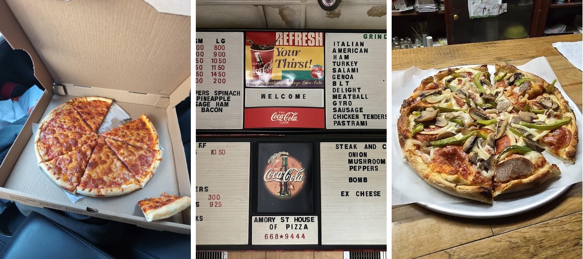 Amory Street House of Pizza Menu